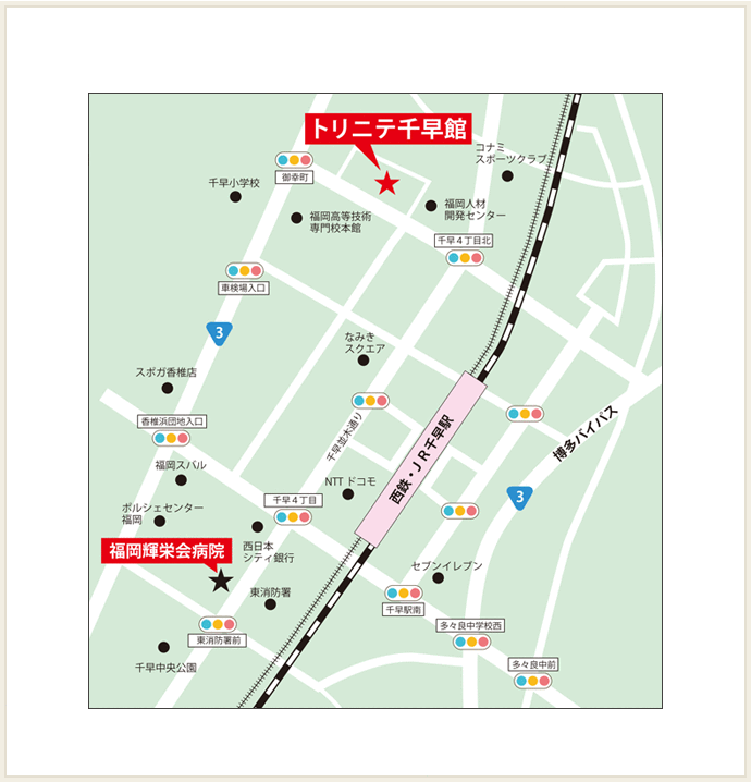 トリニテ千早館広域地図